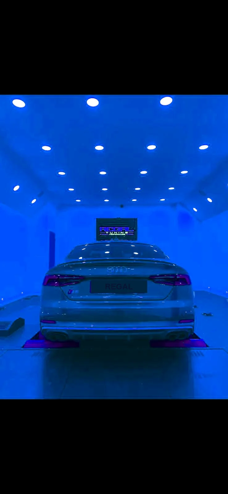 Audi on the Regal Tuning dyno with REGAL TUNING screen